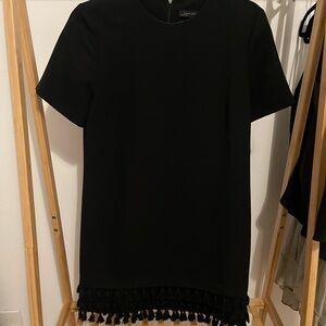 Zara Black Dress with Tassel Hem